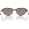 SWAROVSKI LENTES DE SOL RECTANGULAR SK7023 33 MM MUJER | GUNMETAL/LIGHT GREY MIRRORED SILVER