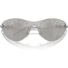 SWAROVSKI LENTES DE SOL RECTANGULAR SK7023 33 MM MUJER | GUNMETAL/LIGHT GREY MIRRORED SILVER