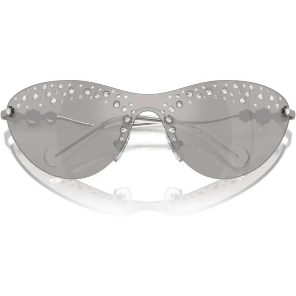 SWAROVSKI LENTES DE SOL RECTANGULAR SK7023 33 MM MUJER | GUNMETAL/LIGHT GREY MIRRORED SILVER