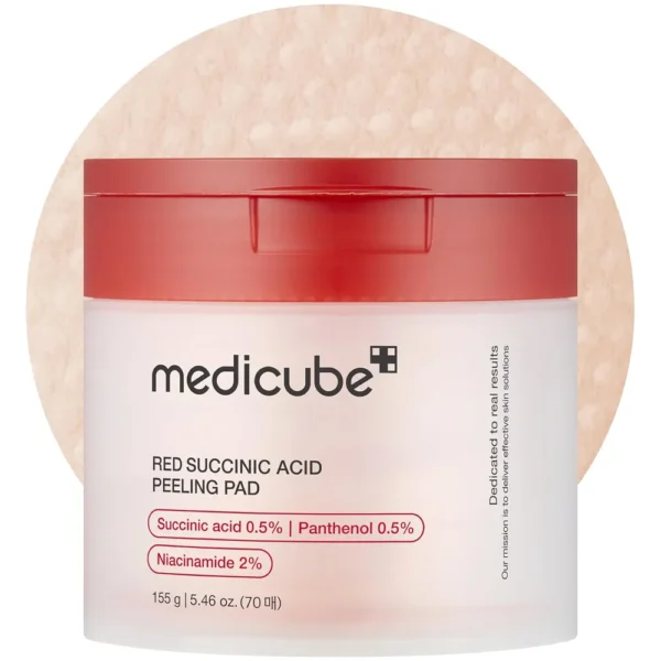 DISCOS TÓNICOS MEDICUBE RED SUCCINIC ACID PEELING PAD 70 UND