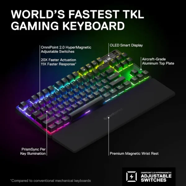 (REACONDICIONADO) TECLADO INALÁMBRICO MECÁNICO  APEX PRO TKL STEELSERIES | RGB