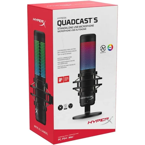 MICRÓFONO HYPERX QUADCAST S USB | NEGRO