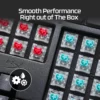 SWITCHES HYPERX AQUA 5 PINES PRELUBRICADOS | CELESTE