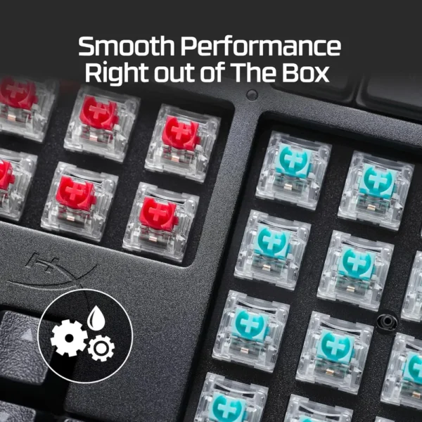 SWITCHES HYPERX AQUA 5 PINES PRELUBRICADOS | CELESTE