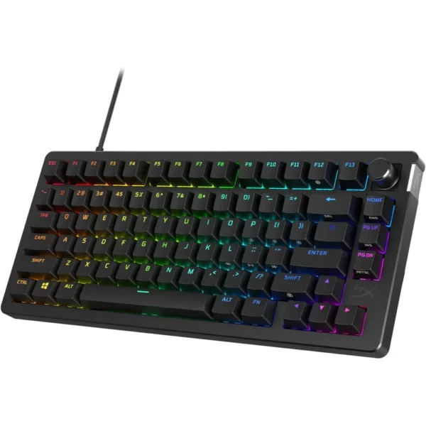 TECLADO ALÁMBRICO HYPERX ALLOY RISE 75 HOT SWAP | NEGRO