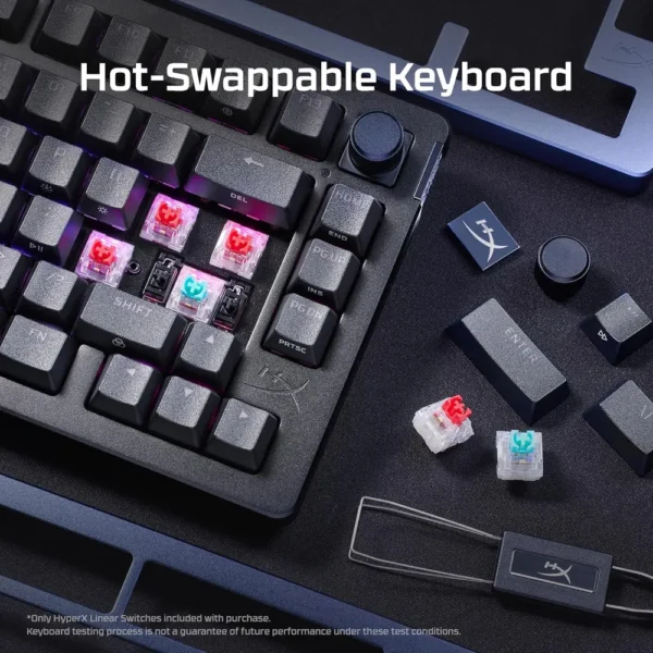 TECLADO ALÁMBRICO HYPERX ALLOY RISE 75 HOT SWAP | NEGRO