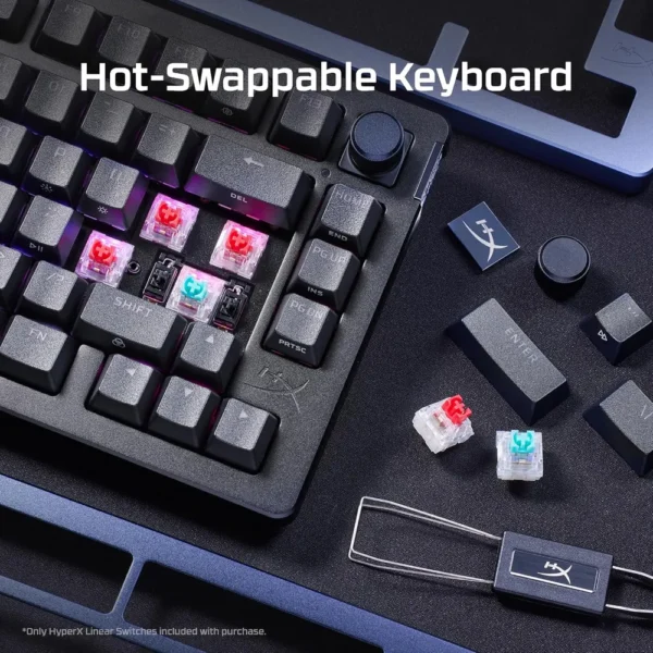 TECLADO ALÁMBRICO HYPERX ALLOY RISE HOT SWAP | NEGRO
