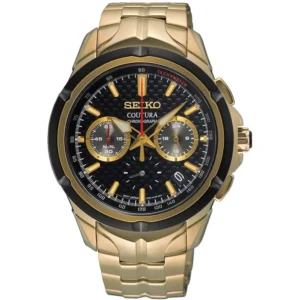 RELOJ SEIKO COUTURA CRONÓGRAFO PARA HOMBRE | NEGRO/ DORADO