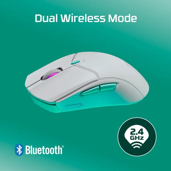 MOUSE INALÁMBRICO HYPERX PULSEFIRE HASTE 2 CORE DUAL | BLANCO
