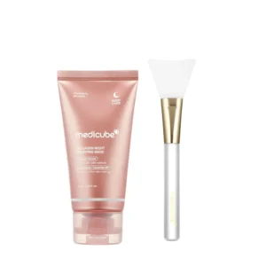 SET MASCARILLA MEDICUBE COLLAGEN NIGHT WRAPPING Y JELLY BRUSH SET 2 PZS