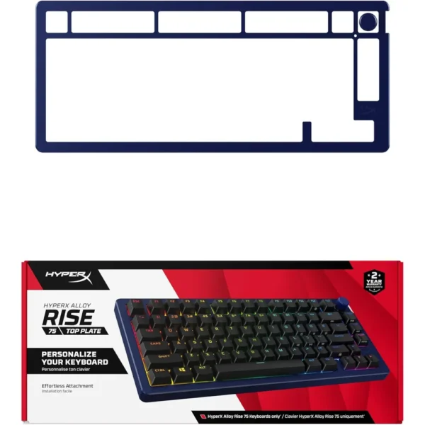 PLATE TECLADO HYPERX ALLOY RISE 75 ALUMINIO | AZULMARINO