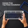 PLATE TECLADO HYPERX ALLOY RISE ALUMINIO | BLANCO