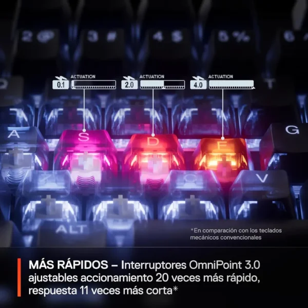 TECLADO ALÁMBRICO MECÁNICO APEX PRO GEN 3 STEELSERIES | NEGRO