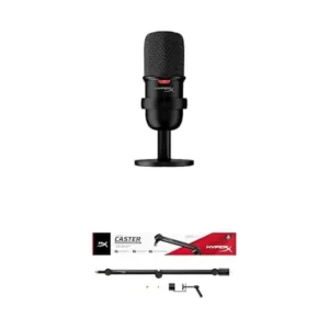 MICRÓFONO HYPERX SOLOCAST + CASTER (SET) | NEGRO