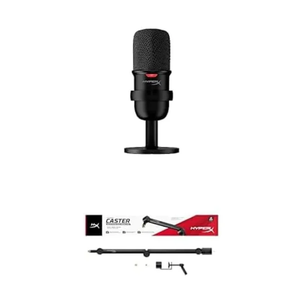 MICRÓFONO HYPERX SOLOCAST + CASTER (SET) | NEGRO