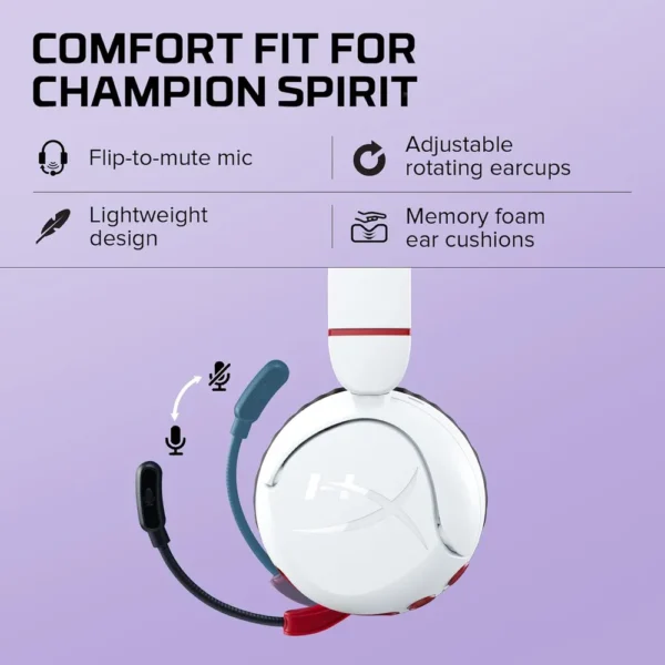AUDÍFONOS INALÁMBRICOS HYPERX CLOUD MINI | BLANCO