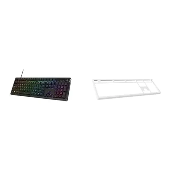 TECLADO ALÁMBRICO HYPERX ALLOY RISE + TOP PLATE - SET 2 PZS | BLANCO