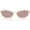 SWAROVSKI LENTES DE SOL SK7042 55 MM MUJER | PALE GOLD/CRYSTAL/LIGHT PURPLE BROWN