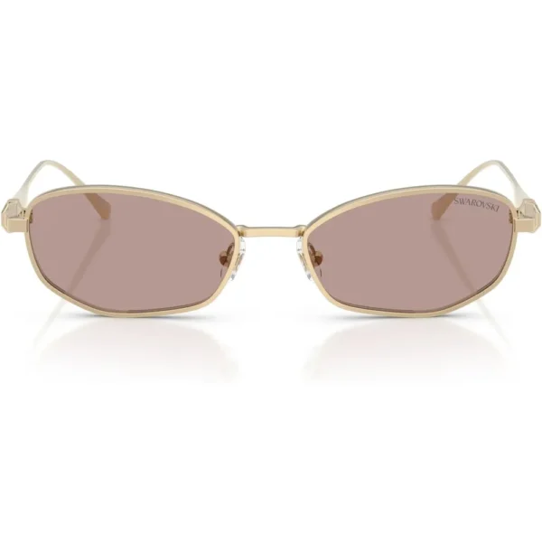 SWAROVSKI LENTES DE SOL SK7042 55 MM MUJER | PALE GOLD/CRYSTAL/LIGHT PURPLE BROWN