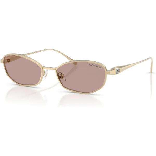 SWAROVSKI LENTES DE SOL SK7042 55 MM MUJER | PALE GOLD/CRYSTAL/LIGHT PURPLE BROWN