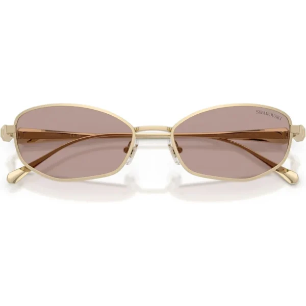 SWAROVSKI LENTES DE SOL SK7042 55 MM MUJER | PALE GOLD/CRYSTAL/LIGHT PURPLE BROWN