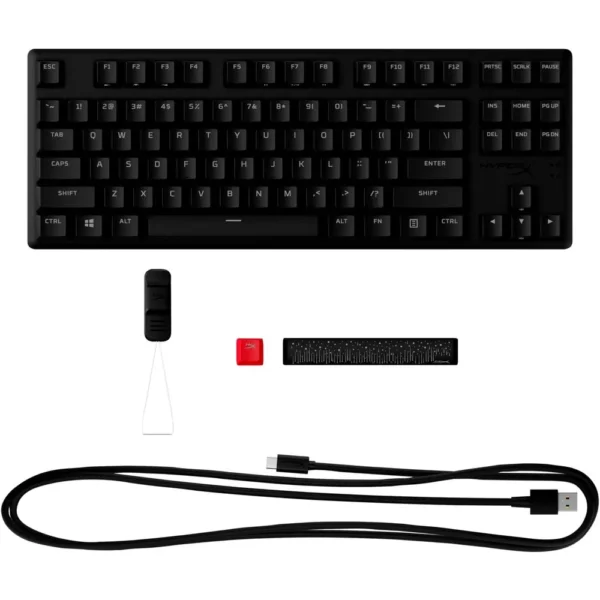 TECLADO ALÁMBRICO HYPERX ALLOY ORIGINS CORE SWITCH RED | NEGRO