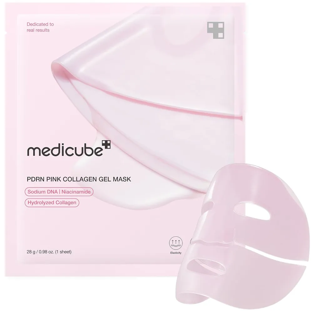 MASCARILLA MEDICUBE SALMON PINK COLLAGEN GEL MASK 0.98 OZ / 28 G