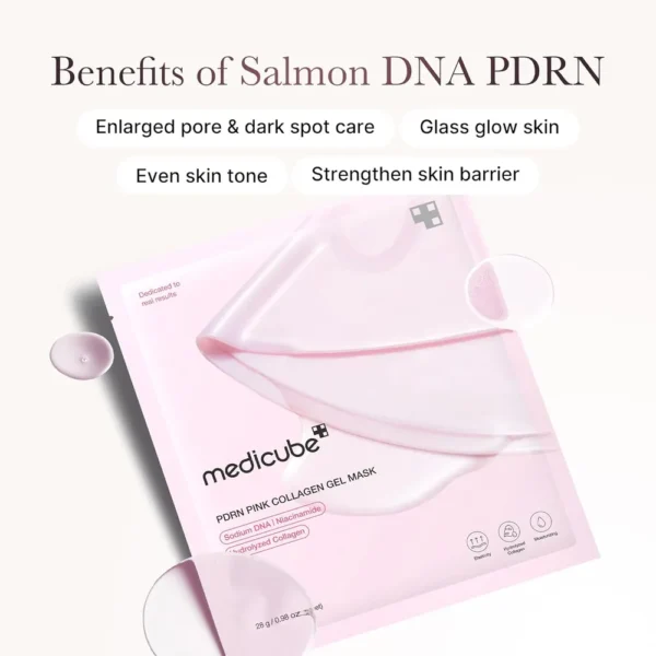 MASCARILLA MEDICUBE SALMON PINK COLLAGEN GEL MASK 0.98 OZ / 28 G