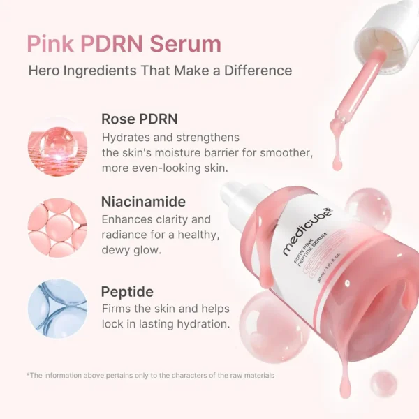SUERO MEDICUBE PDRN PINK PEPTIDE SERUM 1 OZ / 30 ML