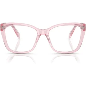 SWAROVSKI MONTURA CUADRADO SK2008 53 MM MUJER | TRANSPARENT PINK/DEMO LENS