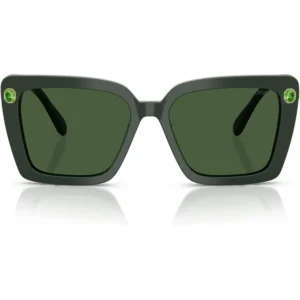 SWAROVSKI LENTES DE SOL CUADRADO SK6032F 55 MM MUJER | GREEN/DARK GREEN