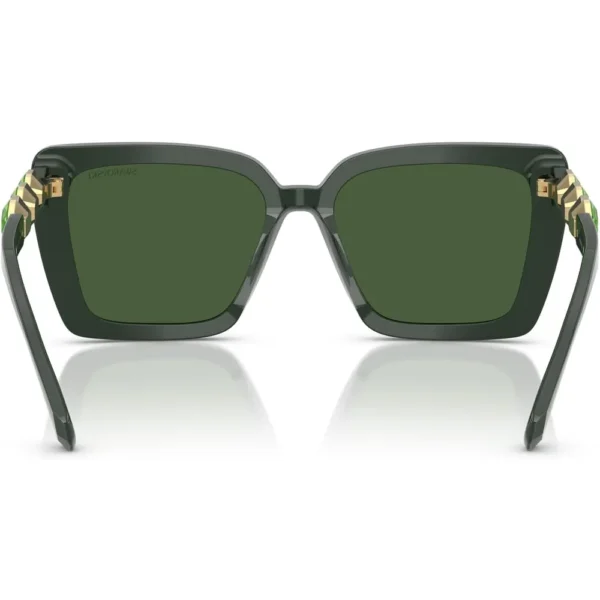SWAROVSKI LENTES DE SOL CUADRADO SK6032F 55 MM MUJER | GREEN/DARK GREEN