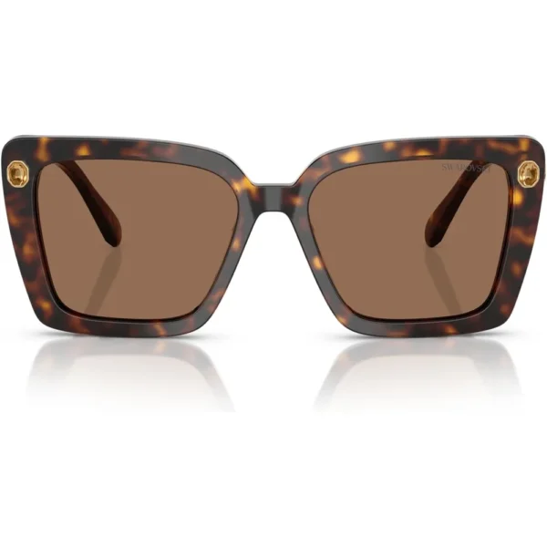SWAROVSKI LENTES DE SOL CUADRADO SK6032 55 MM MUJER | HAVANA/DARK BROWN