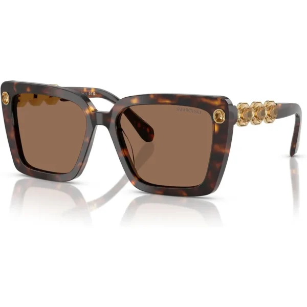 SWAROVSKI LENTES DE SOL CUADRADO SK6032 55 MM MUJER | HAVANA/DARK BROWN