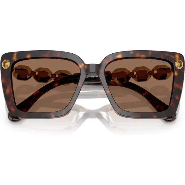 SWAROVSKI LENTES DE SOL CUADRADO SK6032 55 MM MUJER | HAVANA/DARK BROWN