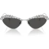 SWAROVSKI LENTES DE SOL OVAL SK7009 55 MM MUJER | SILVER/DARK GREY