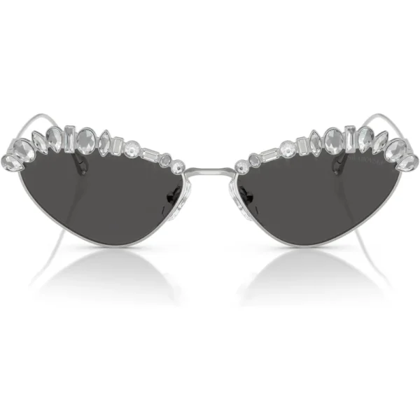 SWAROVSKI LENTES DE SOL OVAL SK7009 55 MM MUJER | SILVER/DARK GREY