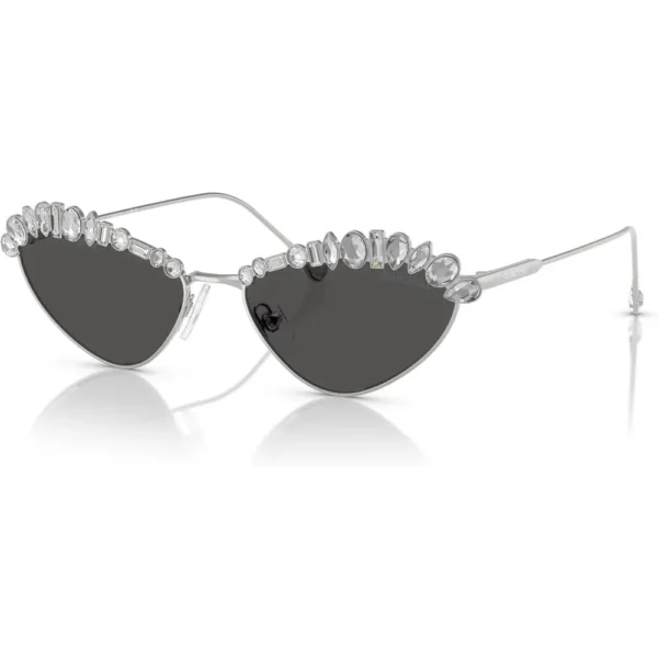 SWAROVSKI LENTES DE SOL OVAL SK7009 55 MM MUJER | SILVER/DARK GREY