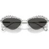 SWAROVSKI LENTES DE SOL OVAL SK7009 55 MM MUJER | SILVER/DARK GREY