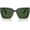 SWAROVSKI LENTES DE SOL CUADRADO SK6032 55 MM MUJER | GREEN/DARK GREEN