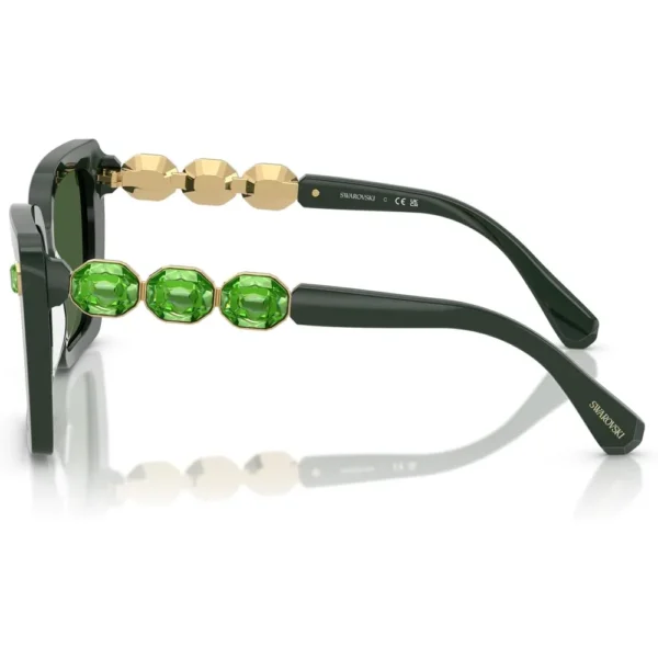 SWAROVSKI LENTES DE SOL CUADRADO SK6032 55 MM MUJER | GREEN/DARK GREEN
