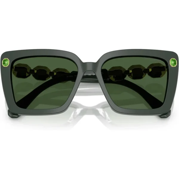 SWAROVSKI LENTES DE SOL CUADRADO SK6032 55 MM MUJER | GREEN/DARK GREEN