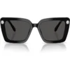 SWAROVSKI LENTES DE SOL CUADRADO SK6032F 55 MM MUJER | BLACK/DARK GREY