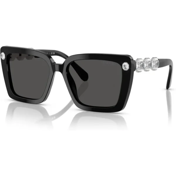 SWAROVSKI LENTES DE SOL CUADRADO SK6032F 55 MM MUJER | BLACK/DARK GREY