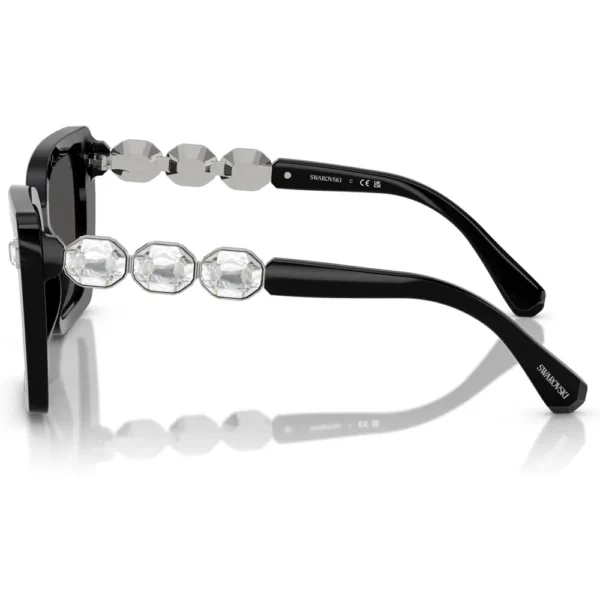 SWAROVSKI LENTES DE SOL CUADRADO SK6032F 55 MM MUJER | BLACK/DARK GREY