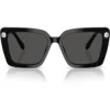 SWAROVSKI LENTES DE SOL CUADRADO SK6032 55 MM MUJER | BLACK/DARK GREY