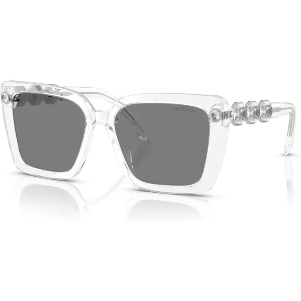 SWAROVSKI LENTES DE SOL CUADRADO SK6032 55 MM MUJER | TRANSPARENT/DARK GREY