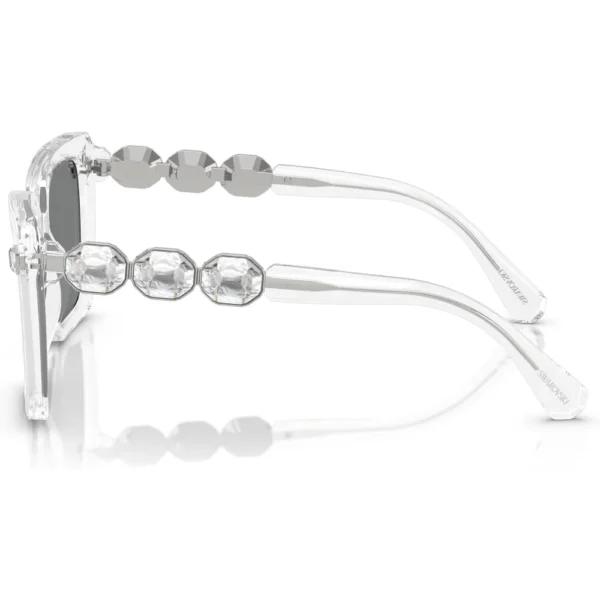SWAROVSKI LENTES DE SOL CUADRADO SK6032 55 MM MUJER | TRANSPARENT/DARK GREY