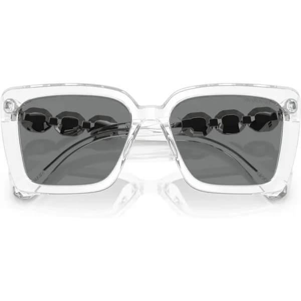 SWAROVSKI LENTES DE SOL CUADRADO SK6032 55 MM MUJER | TRANSPARENT/DARK GREY