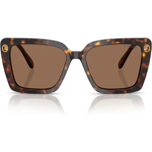 SWAROVSKI LENTES DE SOL CUADRADO SK6032F 55 MM MUJER | HAVANA/DARK BROWN